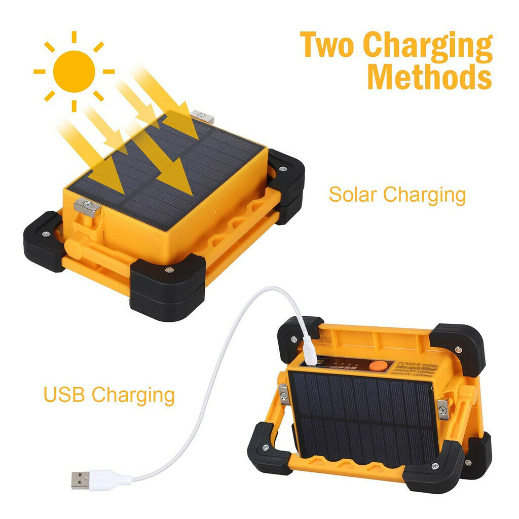 Spotlight Super Bright LED Work Light Solar Emergency Camping Waterproof