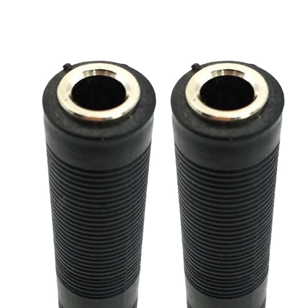 2x 6.35mm 1/4inch Female To Female Audio Adapter Joiner Coupler Black