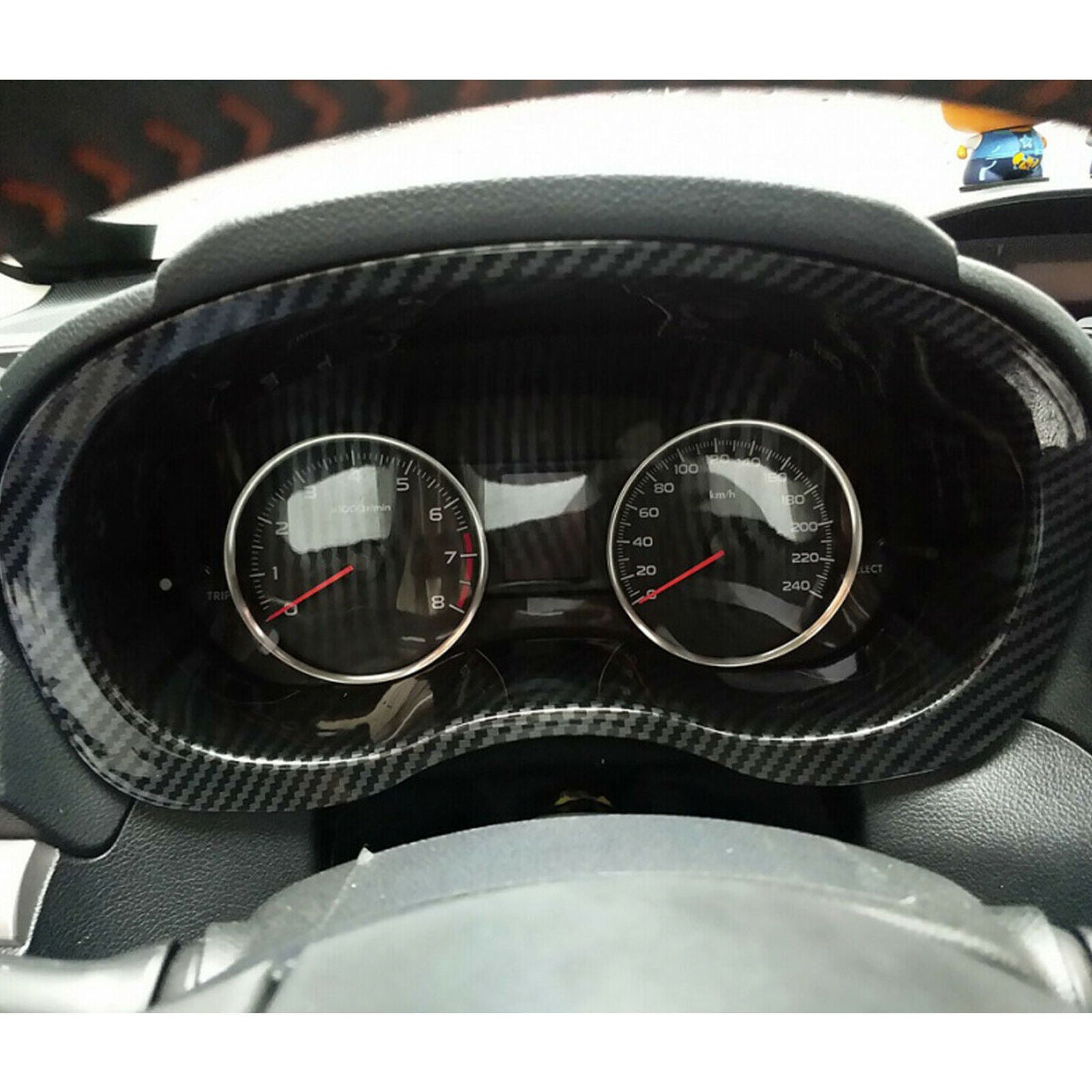 Carbon Fiber Look Dashboard Meter Frame Cover For Subaru WRX / WRX STI 2015-2019