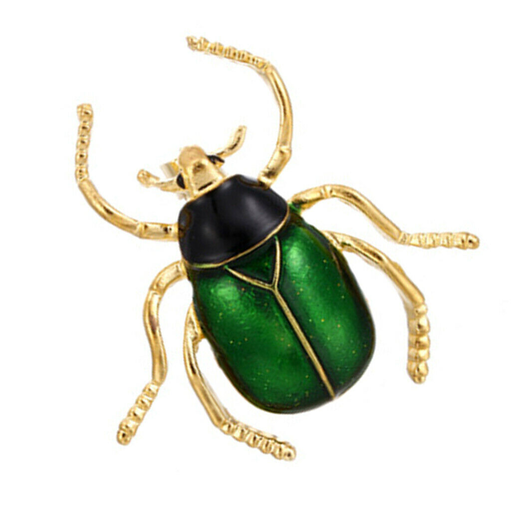 Beetle Brooch Corsage Insect Hats Scarf Clips Insect Boutonniere Green green