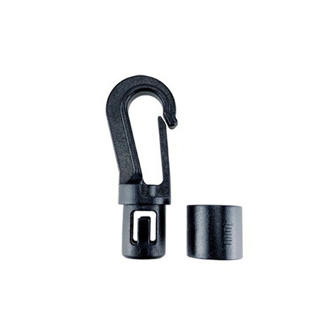Plastic BUNGEE END SNAP HOOK FASTENERS for 5mm 6mm shock cords, Quick
