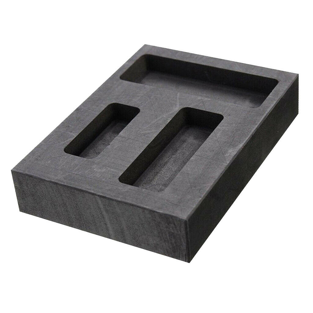 2 Pcs Pack of 3 Graphite Ingot Mold Thermal Stability Non-stick Smelting Tool