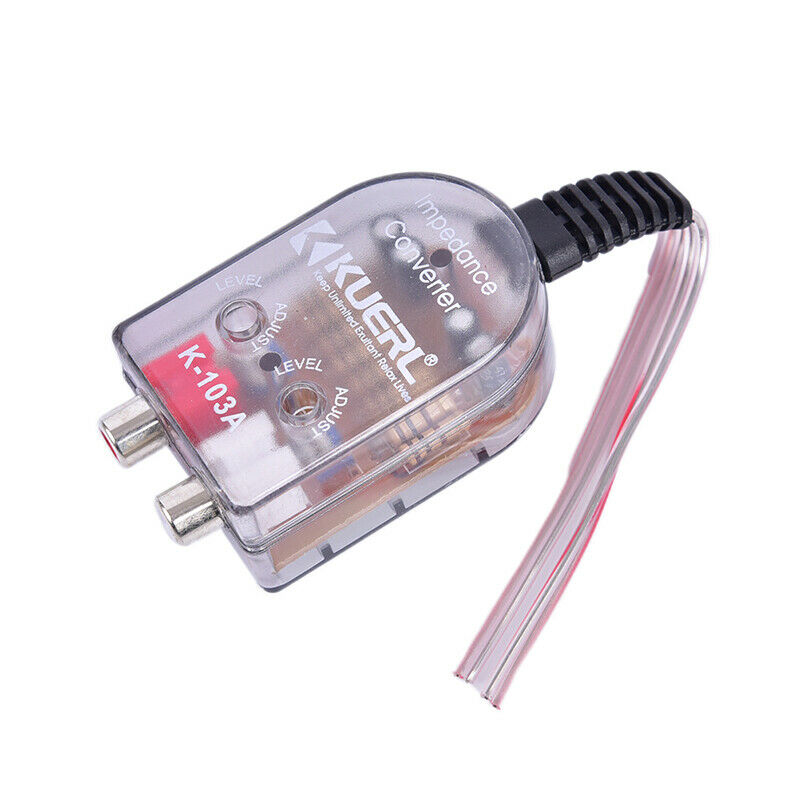 12V Car Stero Radio Speaker High To Low RCA Audio Impedance Converter con.l8