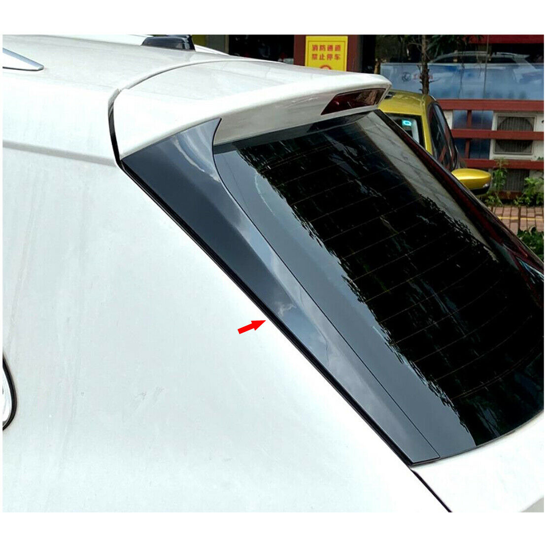 2x Rear Window Side Spoiler Canards Splitter fit for Skoda Kodiaq 2016-2020 year