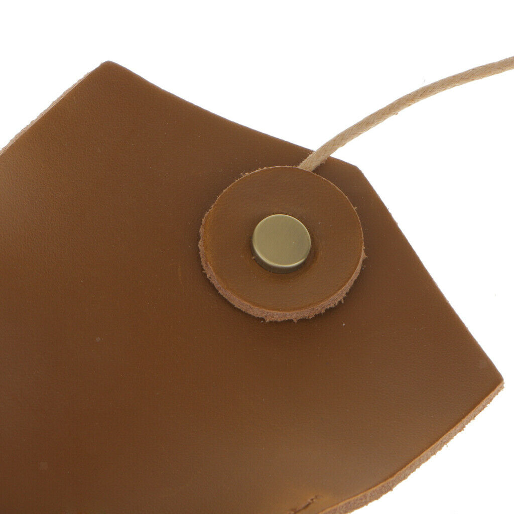 Leather Earphone Case Headphones Storage Bag Charger Data Cable  Light Brown