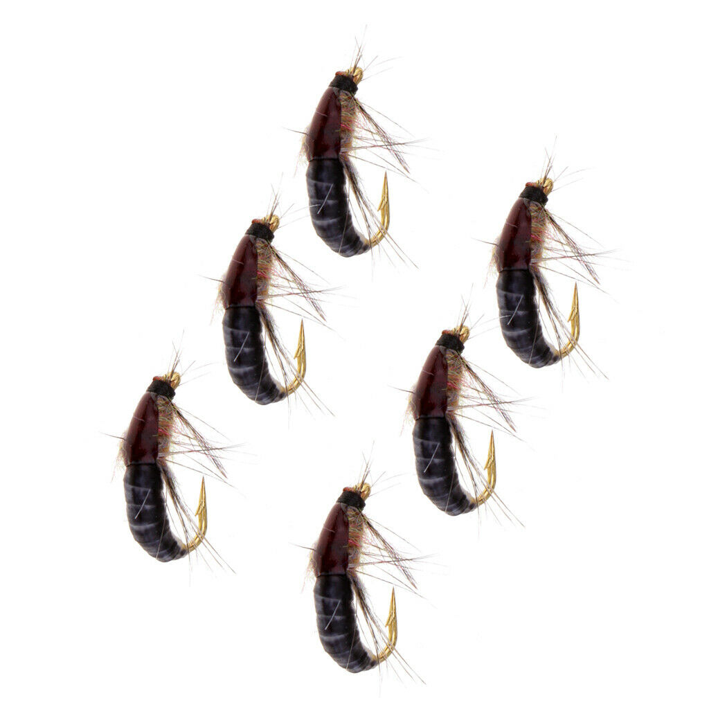 6pcs Scud Flies Freshwater Shrimp Carp Grayling Trout Fly Fishing Flies