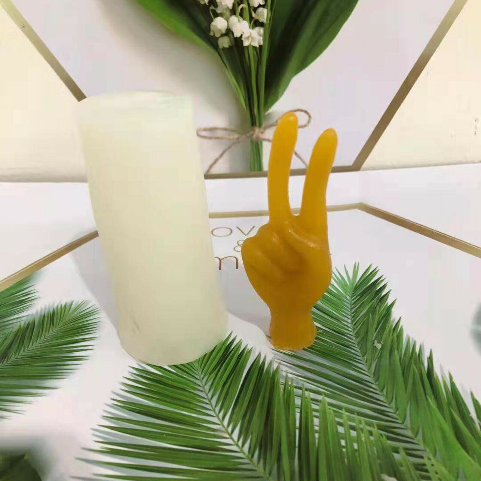 Clear Victory Gesture Silicone Molds Ornaments Handmade V Shaped for DIY