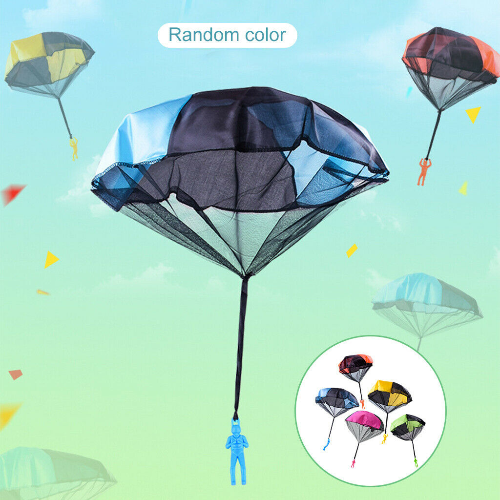 Pack of 5 Children Hand Throwing Throw Play Parachute Flying Toys Outdoor