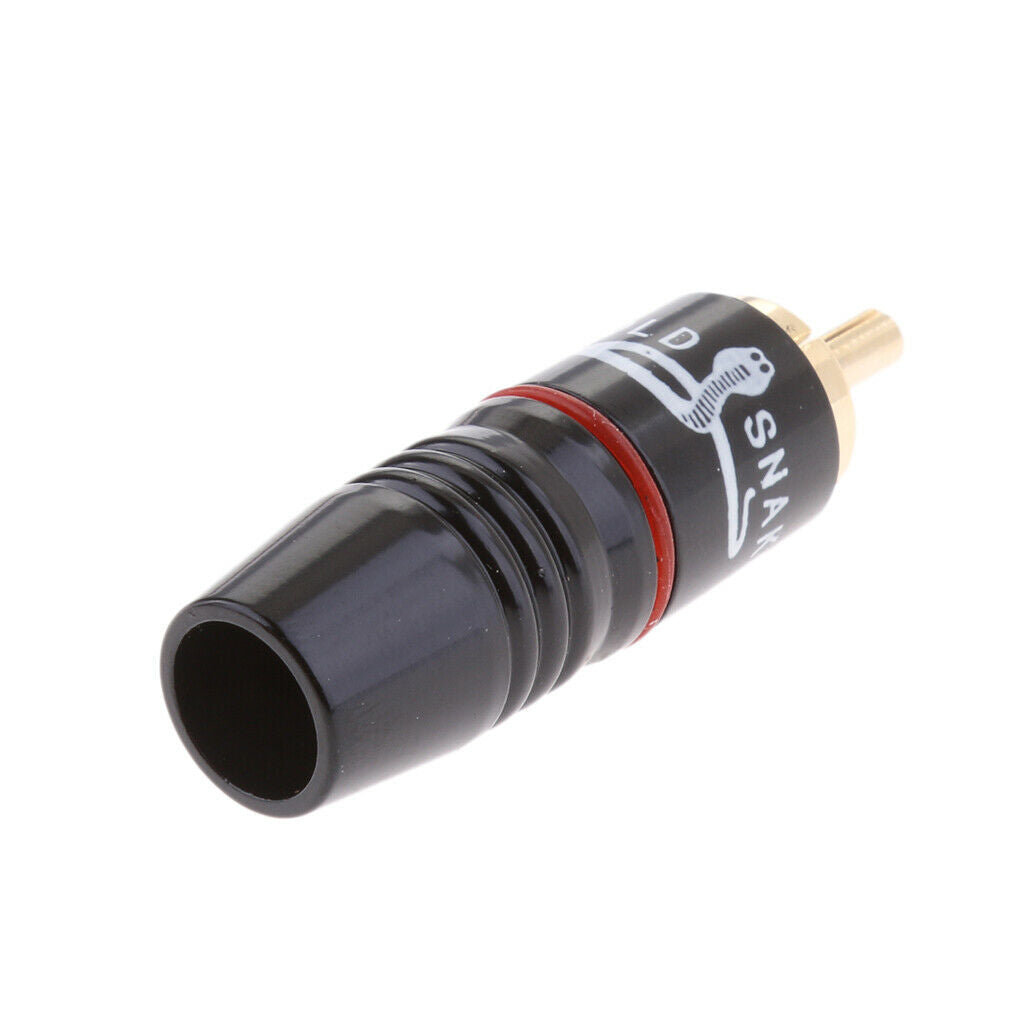 2x RCA Plug Audio Soldering Connector Adapter Copper AV RCA Plug