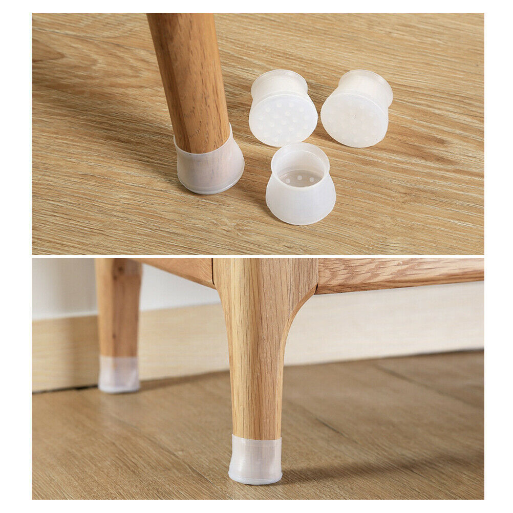 Anti-Slip Chair Leg Caps Furniture Leg Covers Round Silicone Floor Protectors