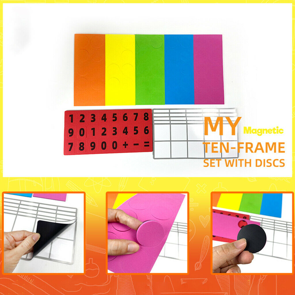Ten-Frame Math Manipulative Counting Early Education for Kindergarten Kids