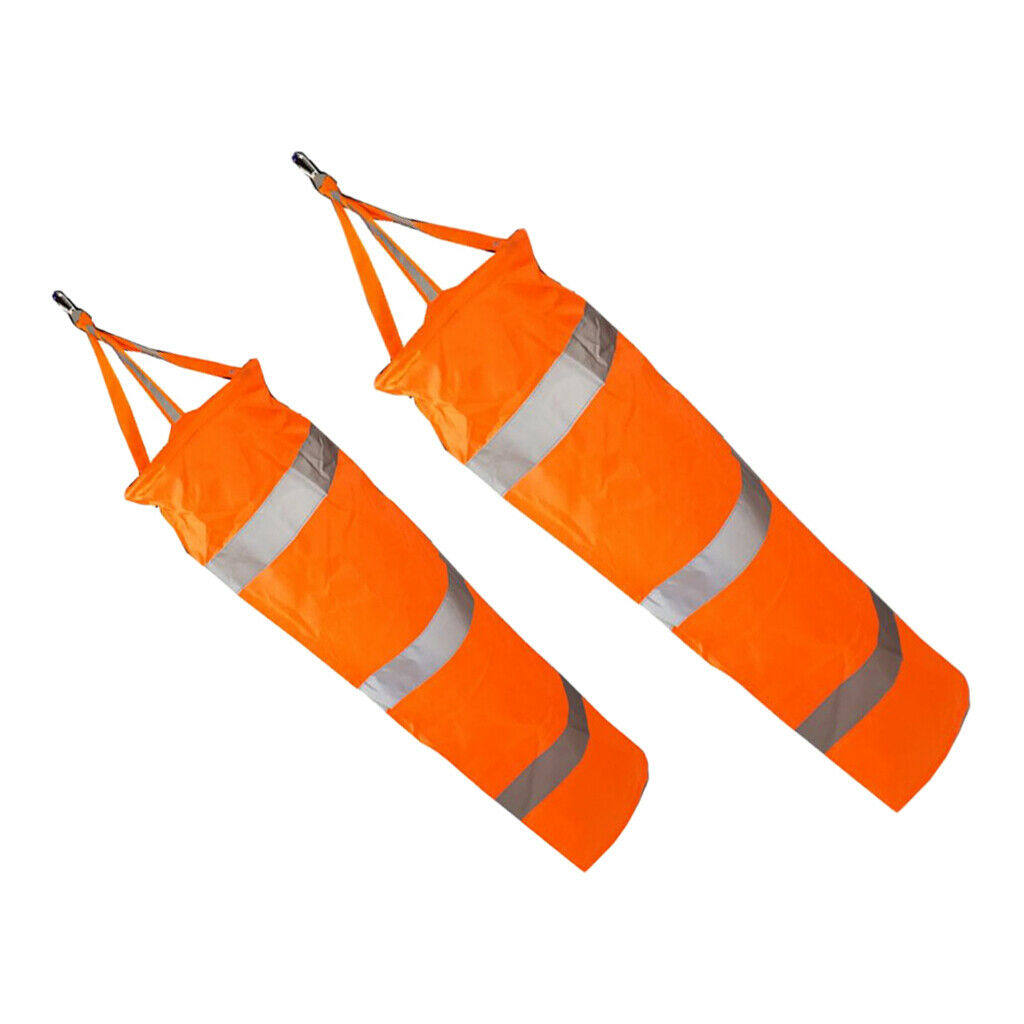 Pack 2 Oxford Aviation Airport Windsock Wind Sock Bag with Reflective Strips