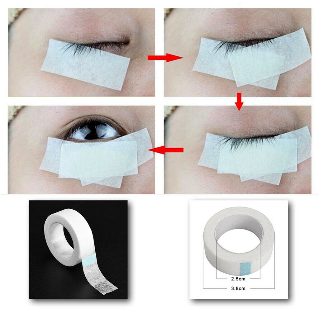 False Eyelashes Extensions Kit Tape Eye Gel Pad Micro Brushes Tweezers Set Blue