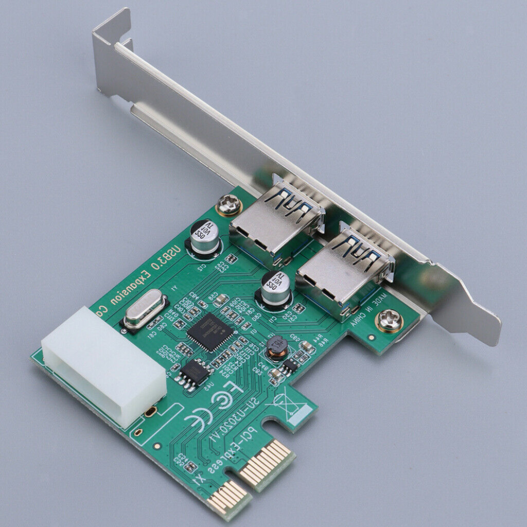 2-in-1 PCIE USB 3.0 Hub Controller Adapter Splitter, 5Gbps PCI Express Card