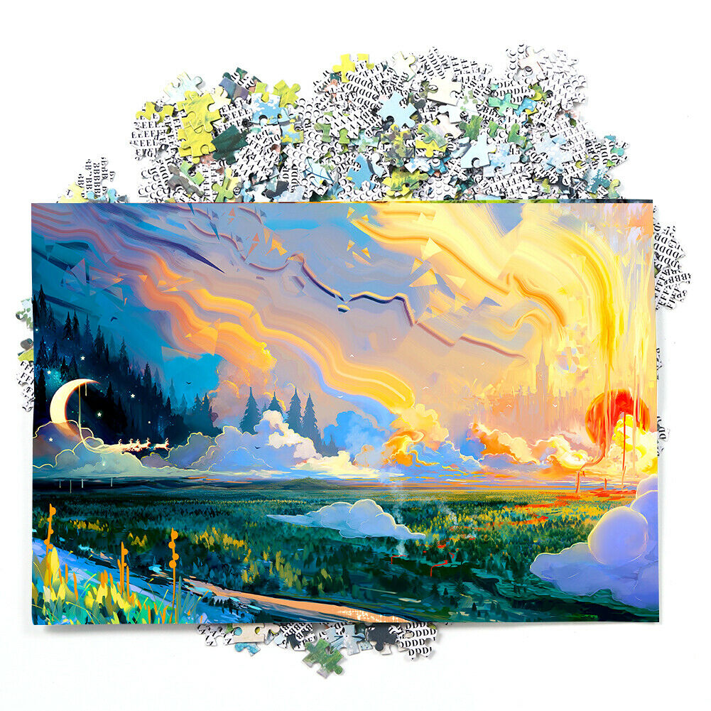 1000pcs DIY Picture Assembling Sun and Moon Jigsaw Puzzle Kids Adults Toys  @