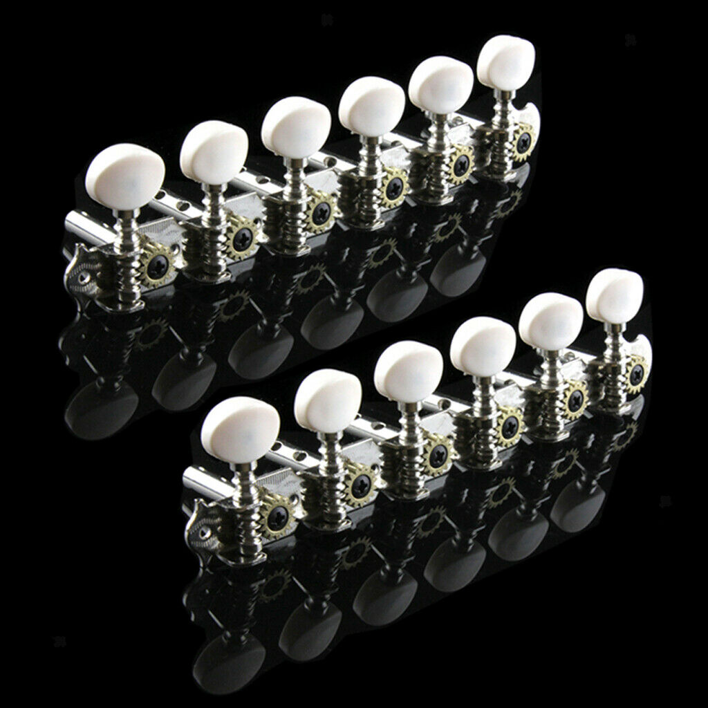 12 String Electric Guitar String Button Tuners with Screws Replacement Parts