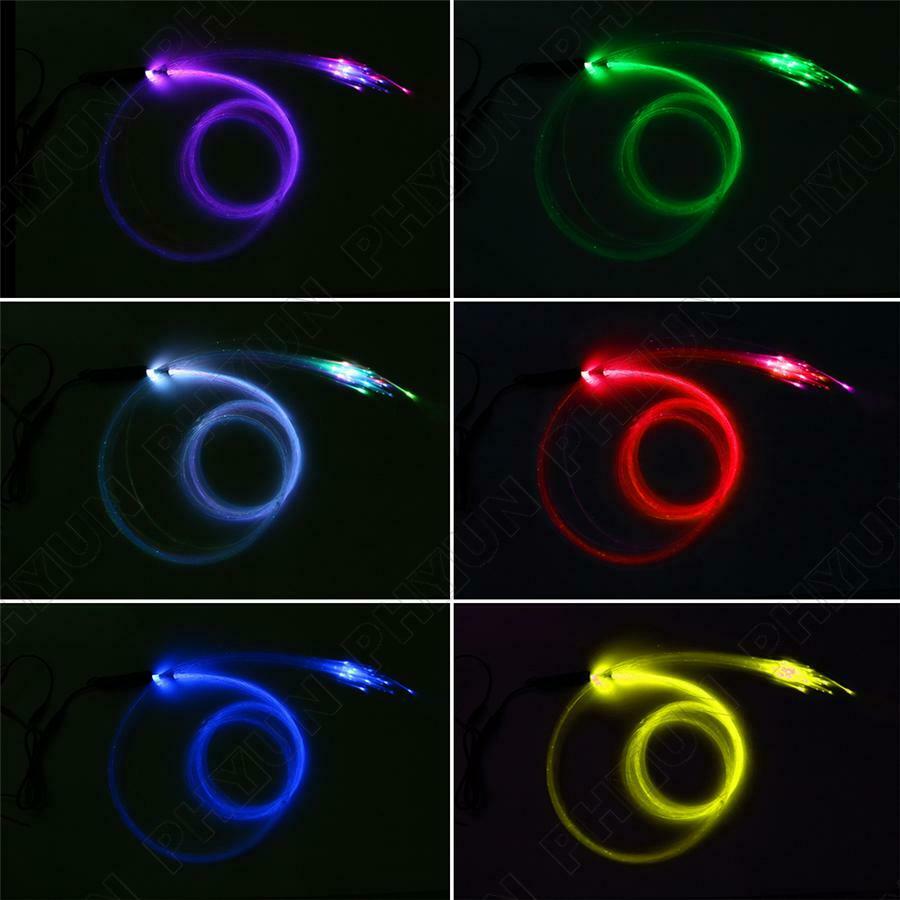 12V Car Multi Color Fiber Optic Star Light Kit w/ LED  Illuminator & RF Remote
