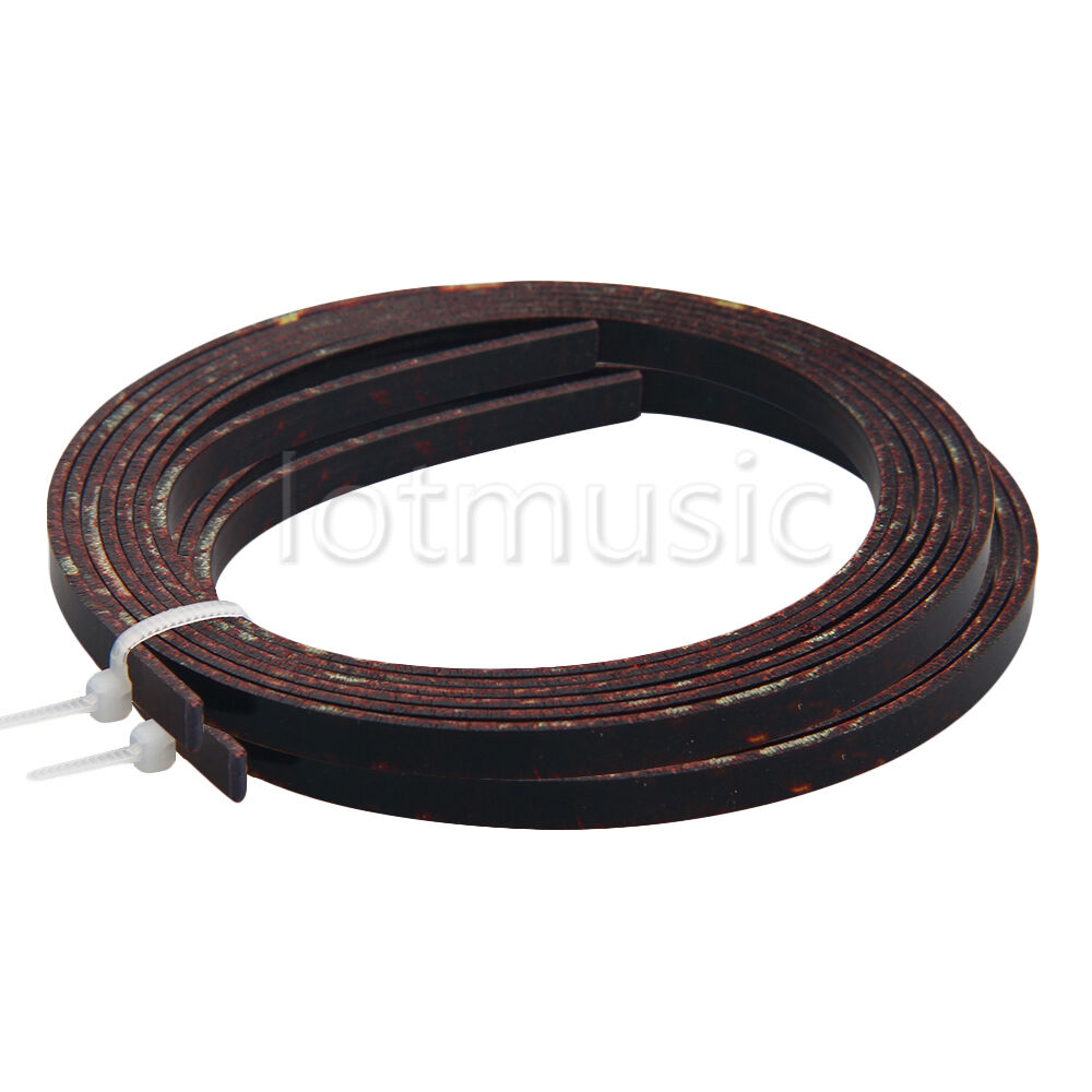 2 Pcs Acoustic Guitar Binding Purfling Strip 1650x5x1.5mm Dark Brown Celluloid