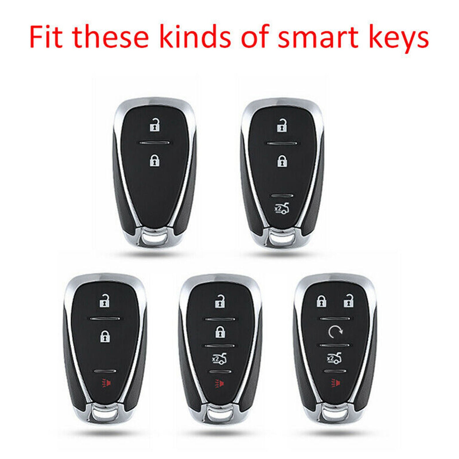 Black Smart Key Fob Cover Case For Chevy Malibu Cruze Trax Equinox Accessories