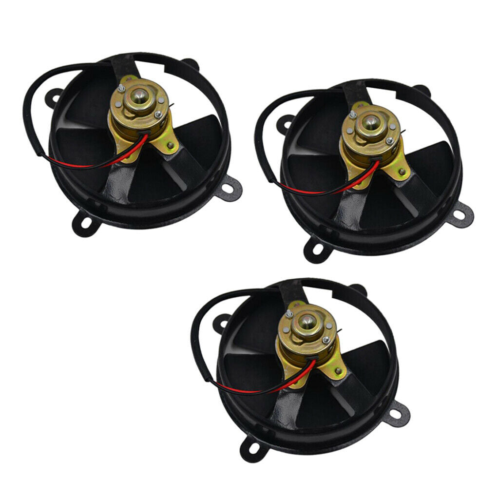 3x 5-blade 12V Engine Radiator Cooling Fan Assembly Universal For 150cc ATV