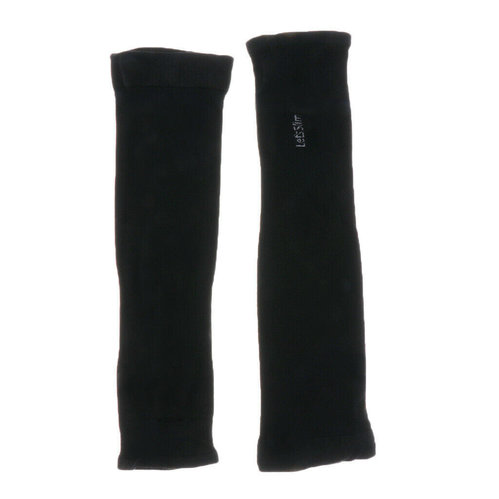 1 Pair Black Arm Cooler Arm Hand Cover Sleeves for UV Sun Protection