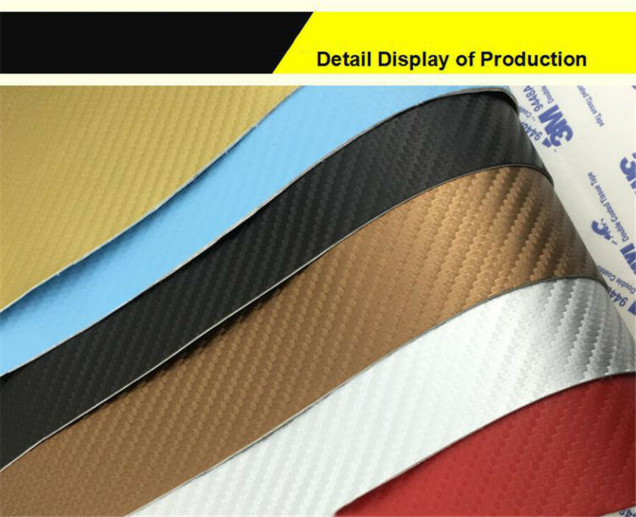 120*50CM Carbon Fiber Leather Car Scuff Plate Door Sill Cover Guard Protector