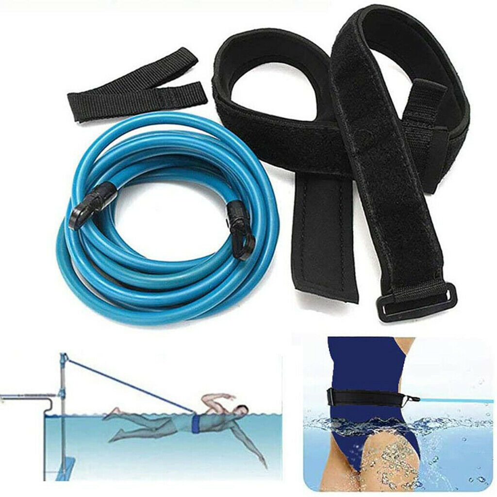 4 Set 3.0M Swim Training Belt Stationary Swimming Swim Training Tool Harness