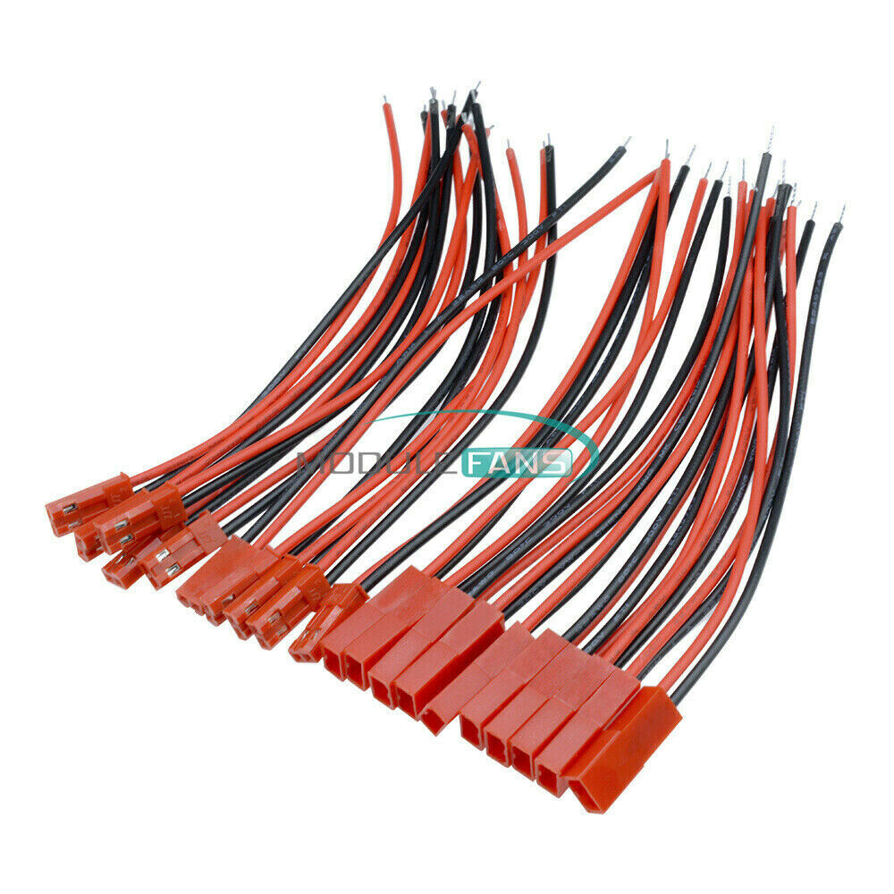 5 Pairs of JST Plugs Male Wire Connectors Socket Lines Female Electronic 1WA