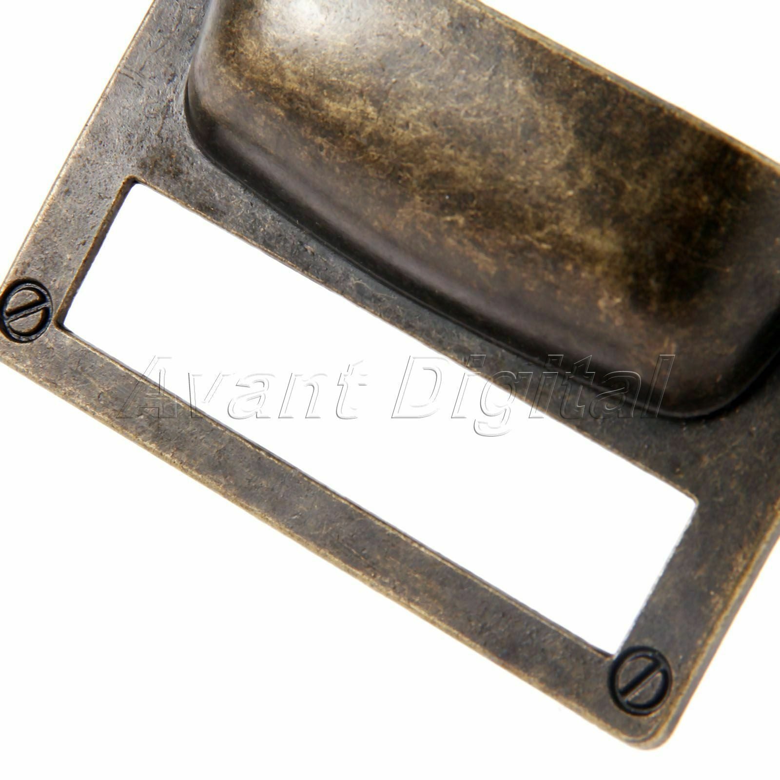 81*51mm Office Library Cabinet Drawer File Tag Frame Label Holder Pull Handle