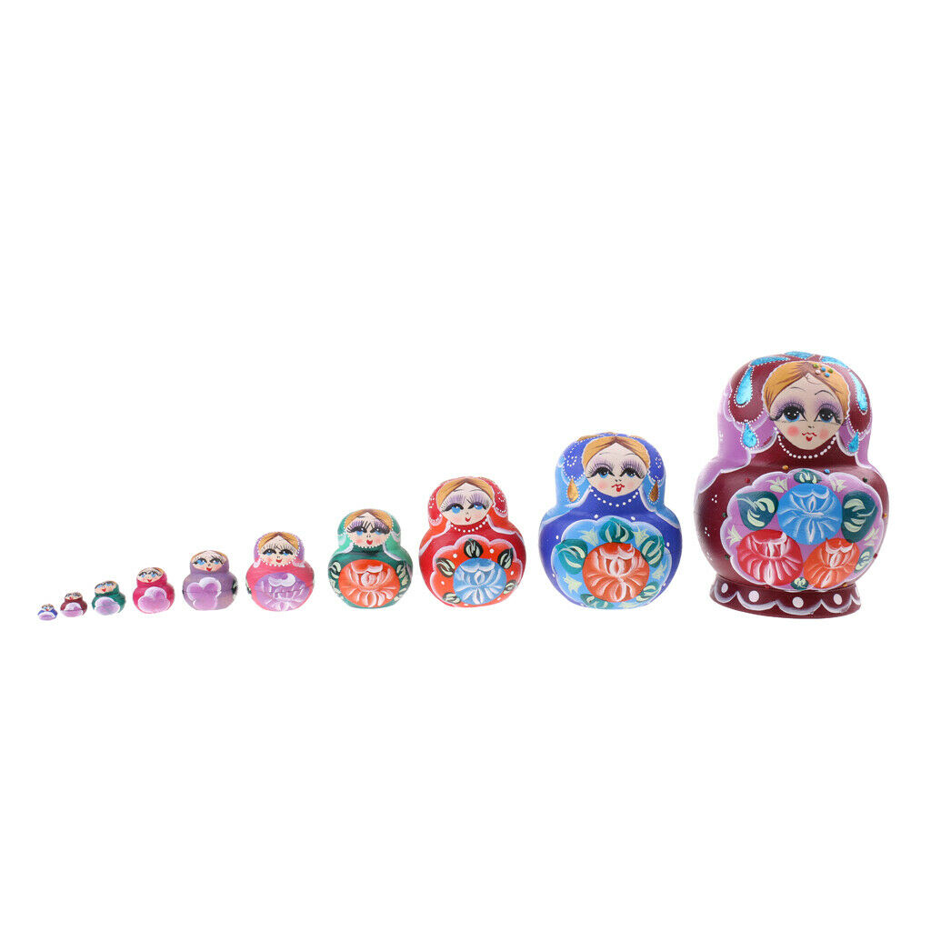 10 Pieces Flower Printed Babushka Russian