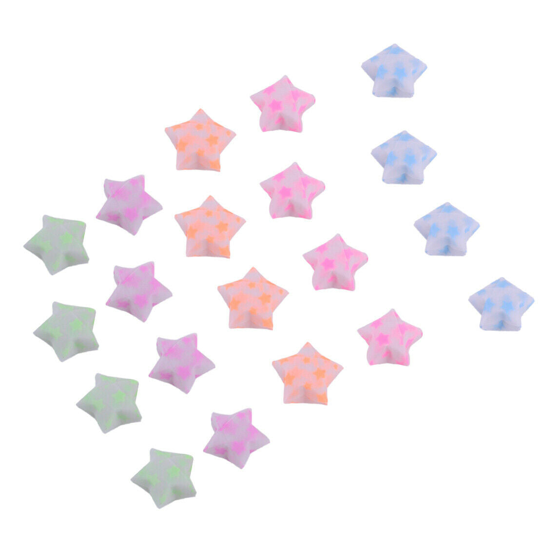 100PCS Luminous Paper Strips Origami Folding Lucky Star Ribbons Girl Crafts An