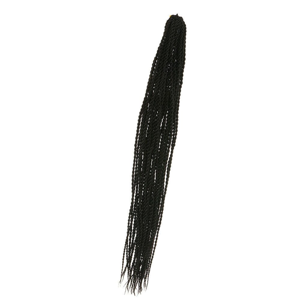 Kanekalon Small Senegalese Twist Crochet Braid Hair Extensions Black