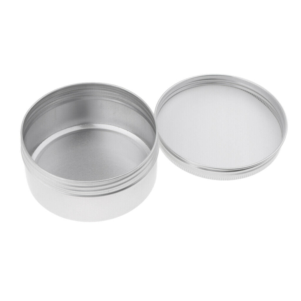 Aluminum Tin Jars, Cosmetic Sample Metal Tins Empty Container Bulk, Round Pot