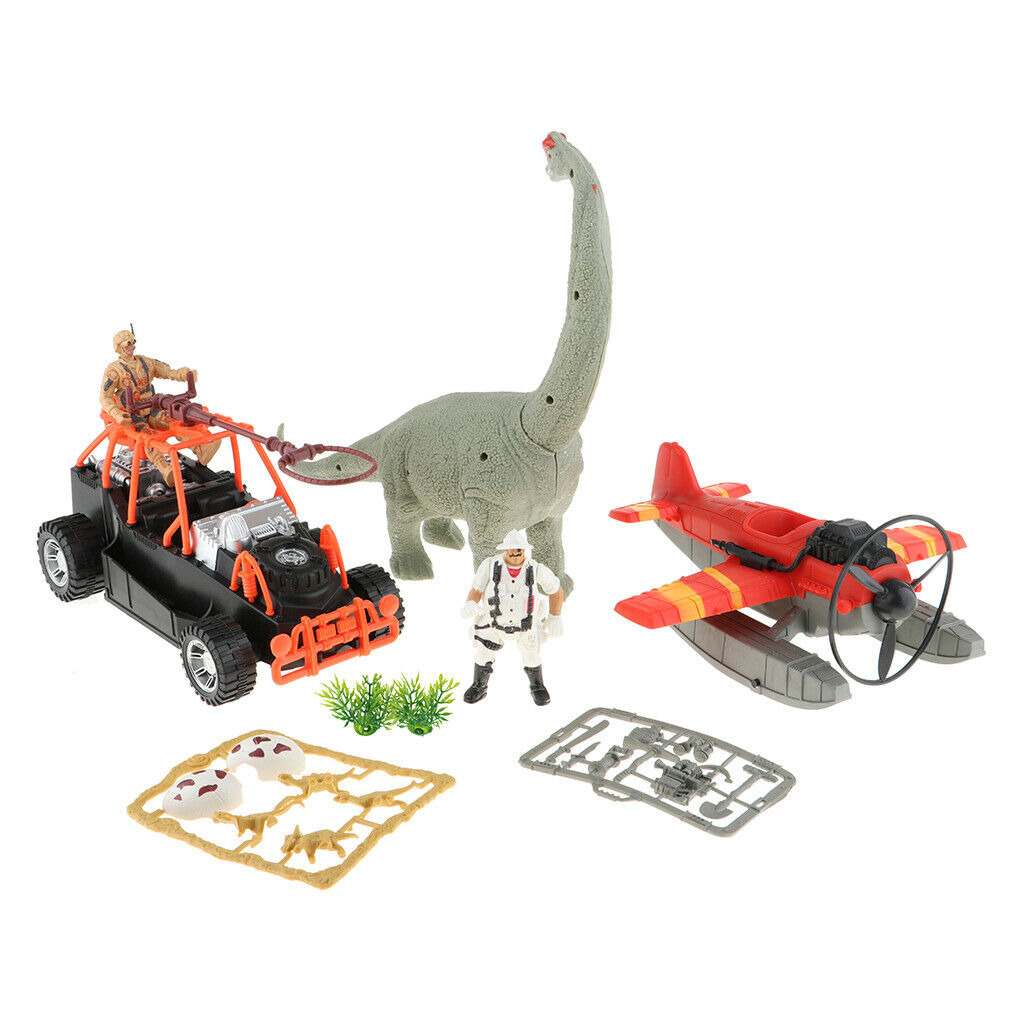 Kids Dinosaur Toys Tabletop Playset Sand Table Layouts Action Figures Decors