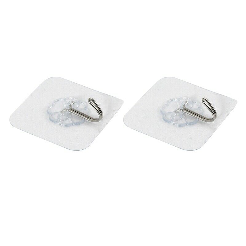 16 pieces wall hooks self-adhesive transparent hooks 7 cm x 7 cm hooks for theP8