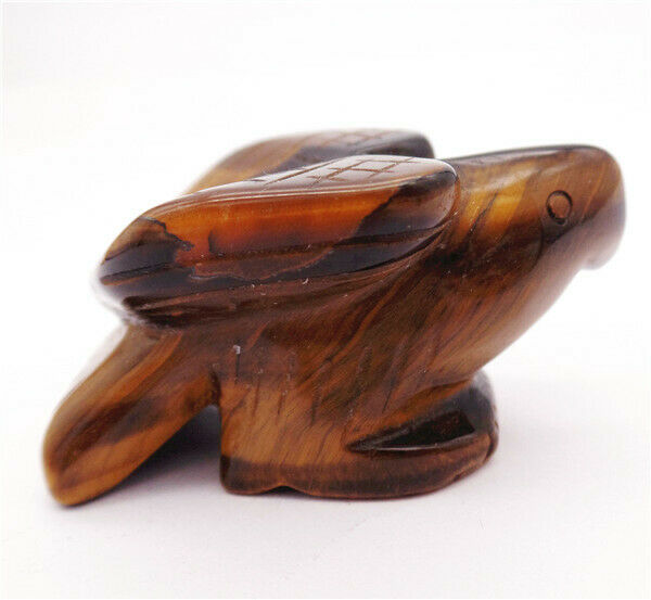 50x30x26mm Natural Tiger Eye Gem Carved Eagle Decoration Statue Decor HH8076