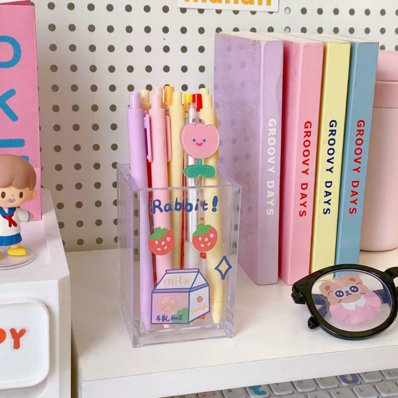 Decorative Transparent Acrylic Pen Holder Simple Makeup Tools Organizer Holder