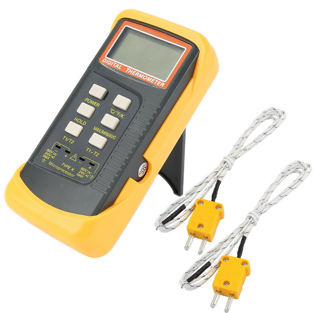 6802 Ii Digital Dual-Channel K-Sensor Thermocouple Thermometer Probe Tool