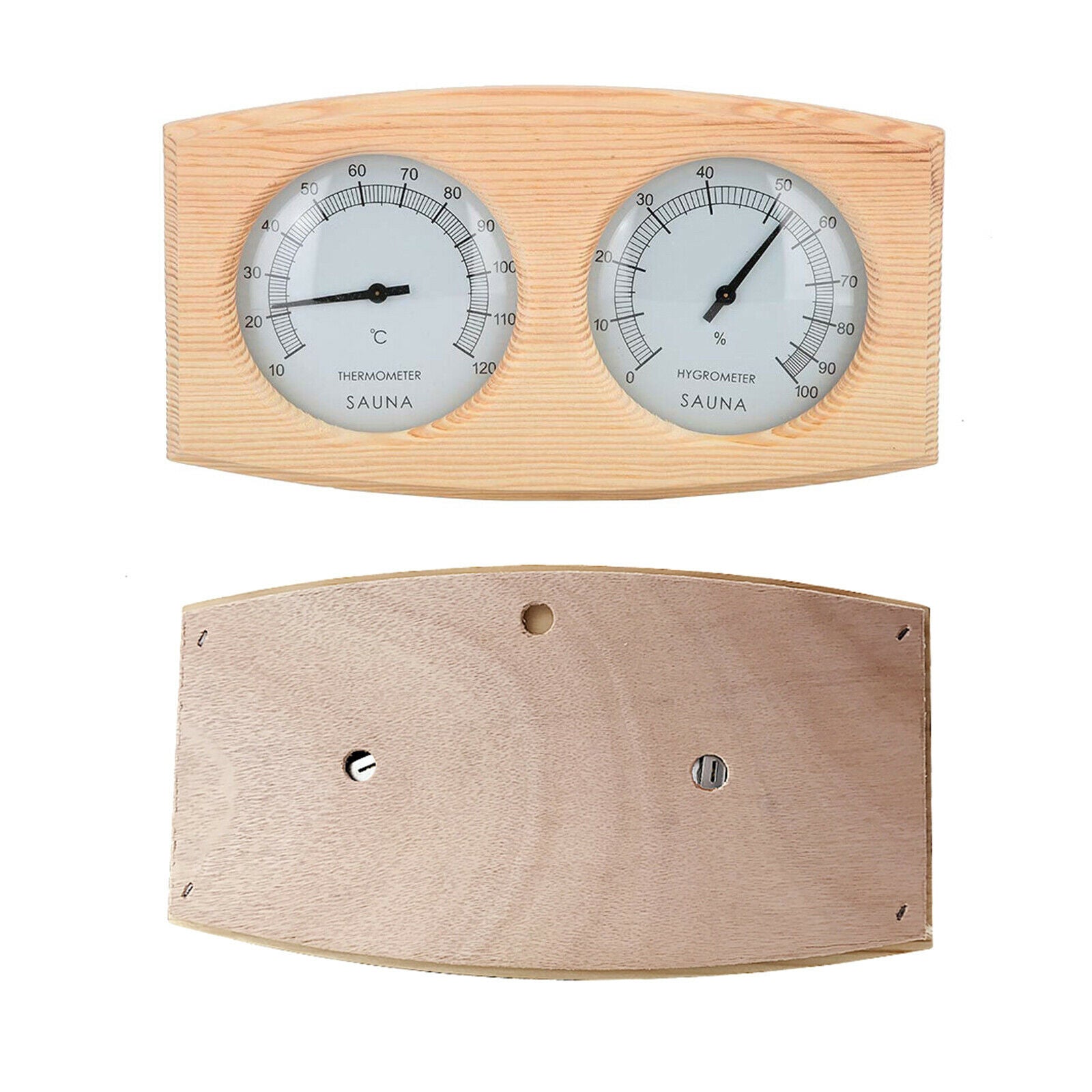 2-in-1 Accurate Wall Mounted Thermometer Hygrometer Sauna Room Equipment