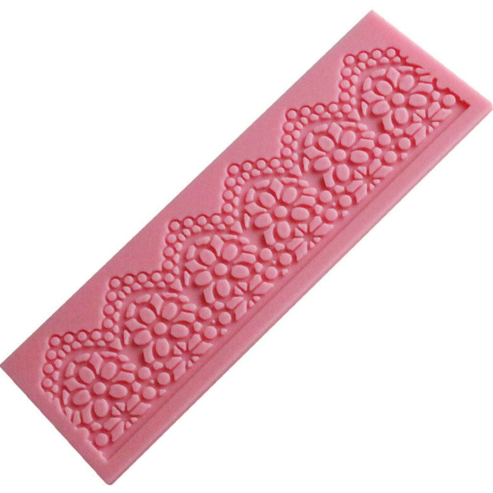 Lace Silicone Mold Fondant Decoratiing Border Baking Sugar Mould Flower Cake Mat
