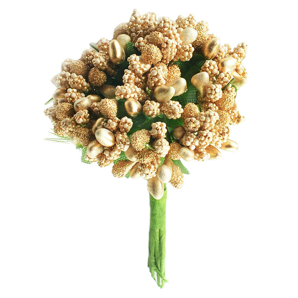 Two Bunch of 24pcs Artificial Flower Stamens Pistil for Cake Decors 2-3cm