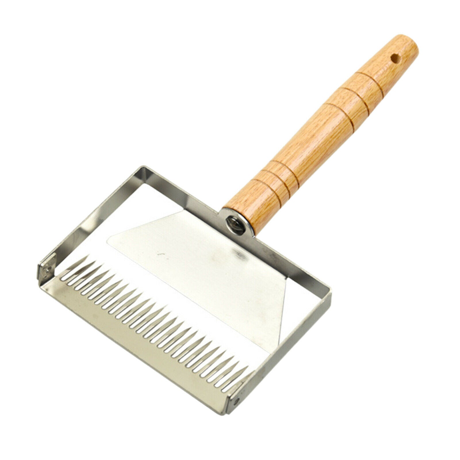 Honey Uncapping Tool Fork Wooden Handle Stainless Steel Uncapping Scraper