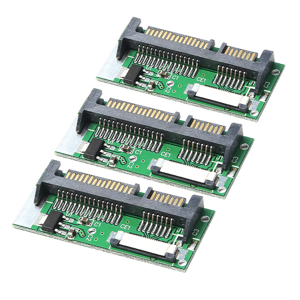 3Pack 1.8" ZIF to SATA Converter,ZIF CE to 22Pin SATA Adapter with FFC Cable