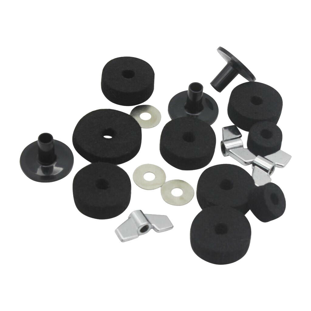 18 Pieces Accessories Cymbal Stand Sleeves Cymbal Felts With Cymbal Washer