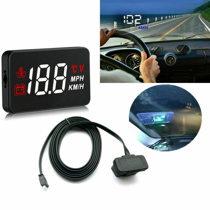 3.5" A100 Car SUV HUD Head Up Display OBD2 Project Over-Speed  Alarm System 12V