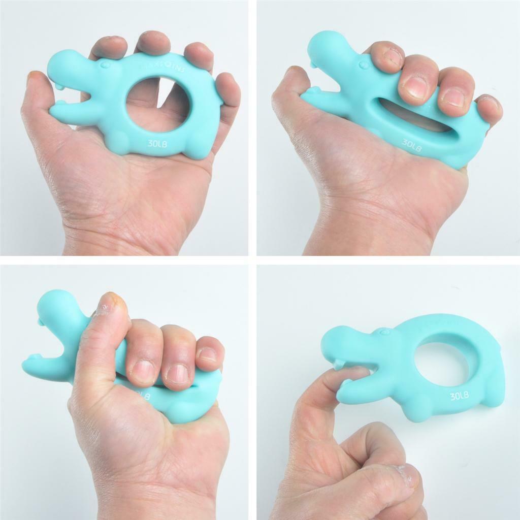 Strength Finger Silicone Hand Grip Muscle Power Training Exerciser Green