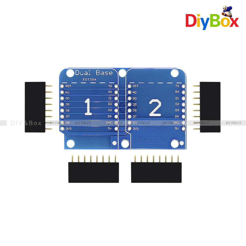 WeMos D1 Mini NodeMCU Double Socket Dual Base Shield for Arduino ESP8266 D