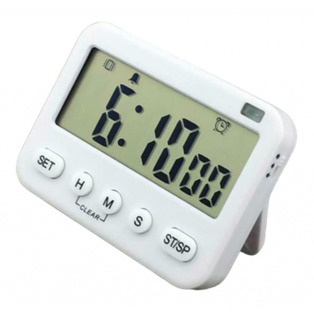 2pcs Digital Alarm Clock Vibration Countdown Timer for Kitchen Travel Baking