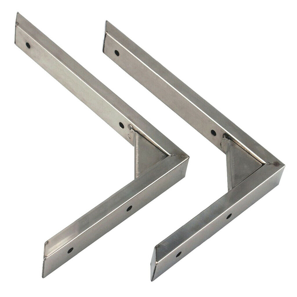 2pcs Triangle Stainless Steel Wall Shelf Bracket Bathroom Bracket 10 inch