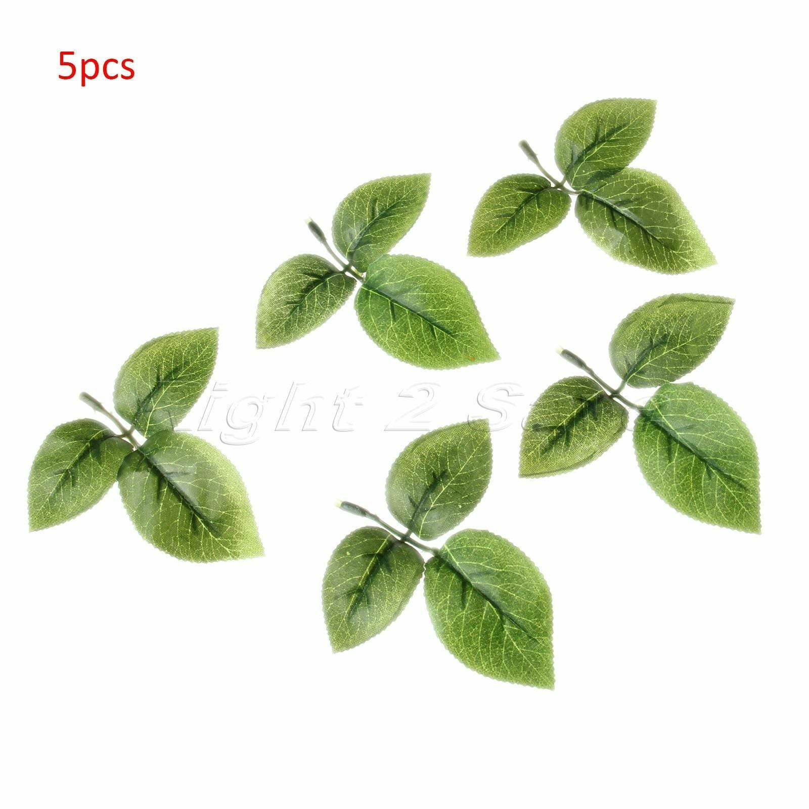 Artificial Silk Green Leaf Rose Leaves 50pcs Bouquet Garland Wedding Party Decor